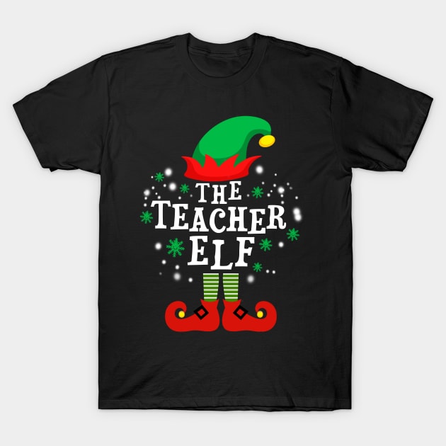 The Teacher Elf Christmas T-Shirt by DexterFreeman